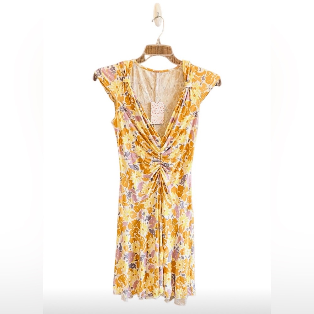 NWT Free People Key To Your Heart Dress-Yellow/Multi-Small. NWT